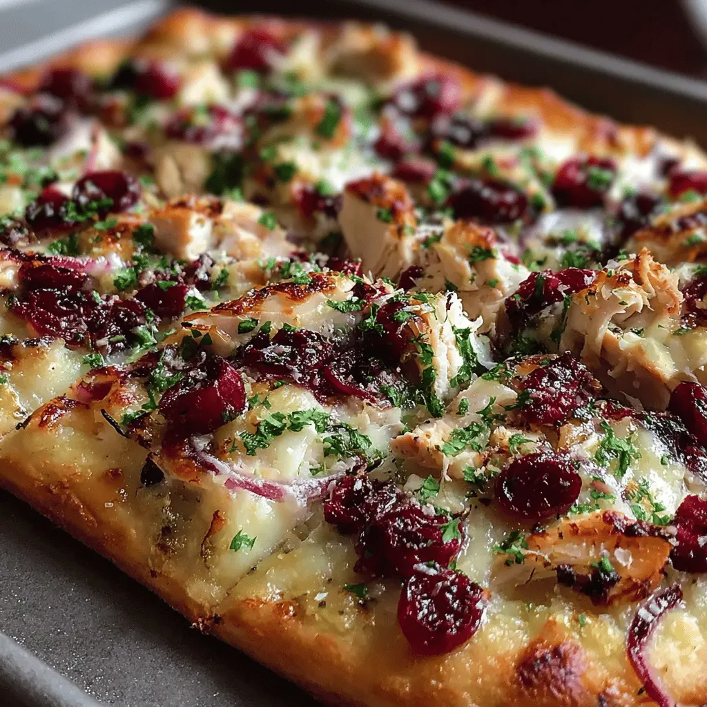 Cranberry Chicken Brie Pizza: Easy Delight with Turkey Bacon