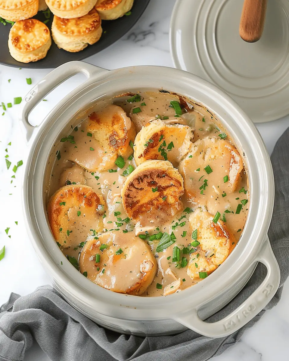 Easy Slow Cooker Chicken Pot Pie with Biscuits for Cozy Nights