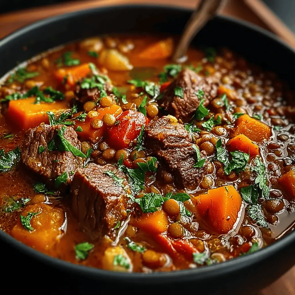 Moroccan Spiced Beef and Lentil Stew is Delightful and Easy to Make