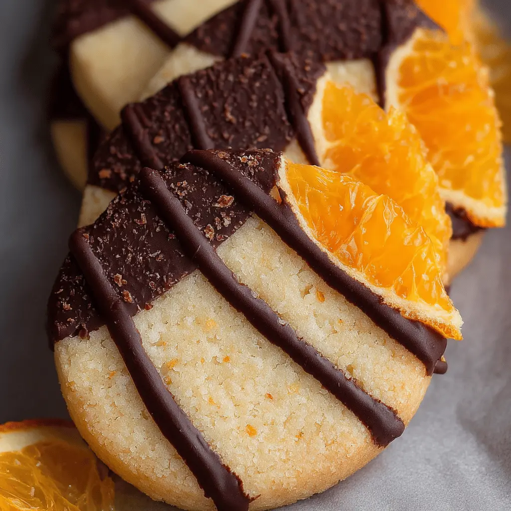 Orange Shortbread Cookies: Indulgent Treats with Dark Chocolate