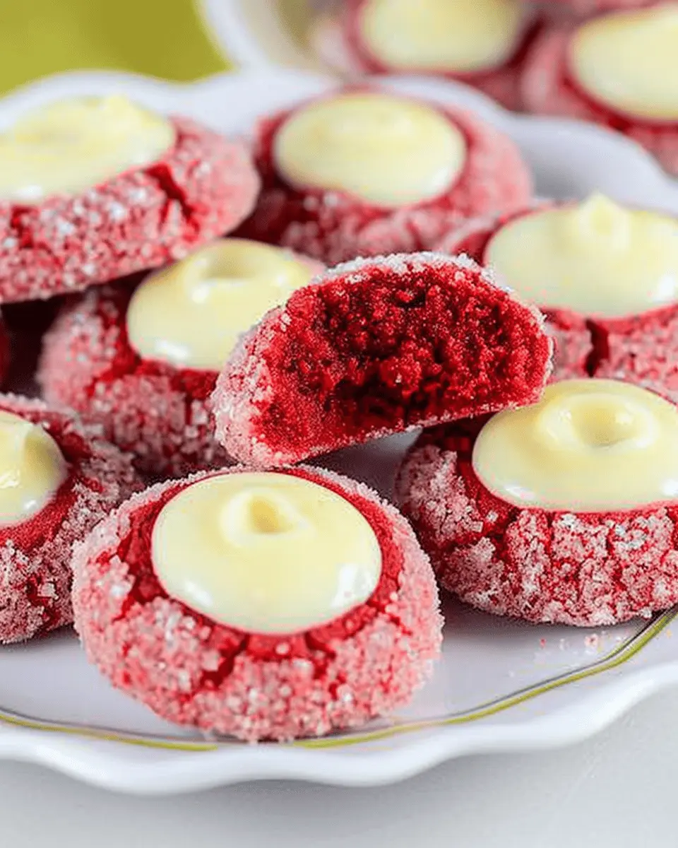 Red Velvet Thumbprint Cookies: Indulgent Cream Cheese Delight