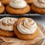 Soft Pumpkin Cookies with Cinnamon Frosting