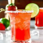 Strawberry Margaritas On the Rocks