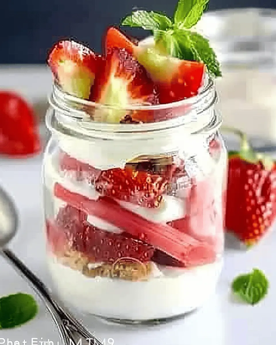 Strawberry Rhubarb Parfait: Easy Yogurt Delight for Home Chefs