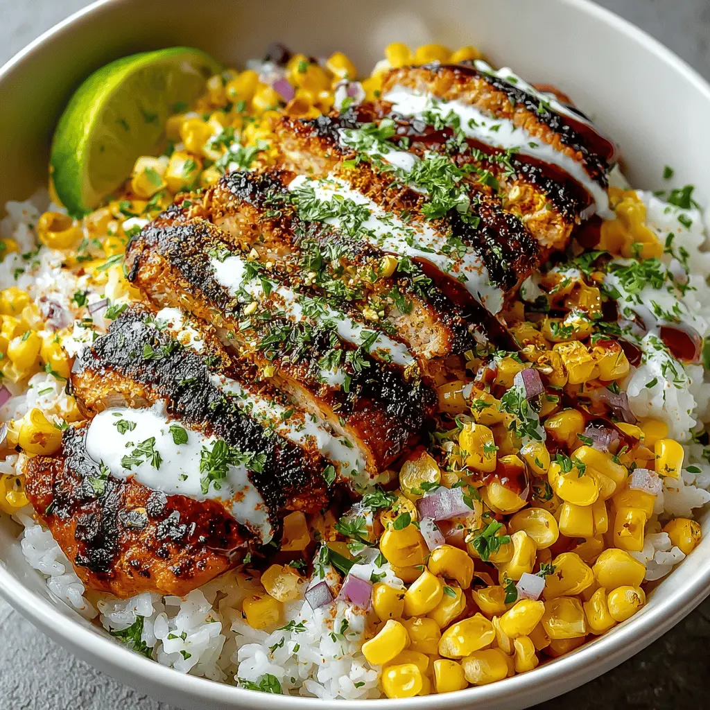 Street Corn Chicken Rice Bowl: The Juicy Easy Delight You Crave
