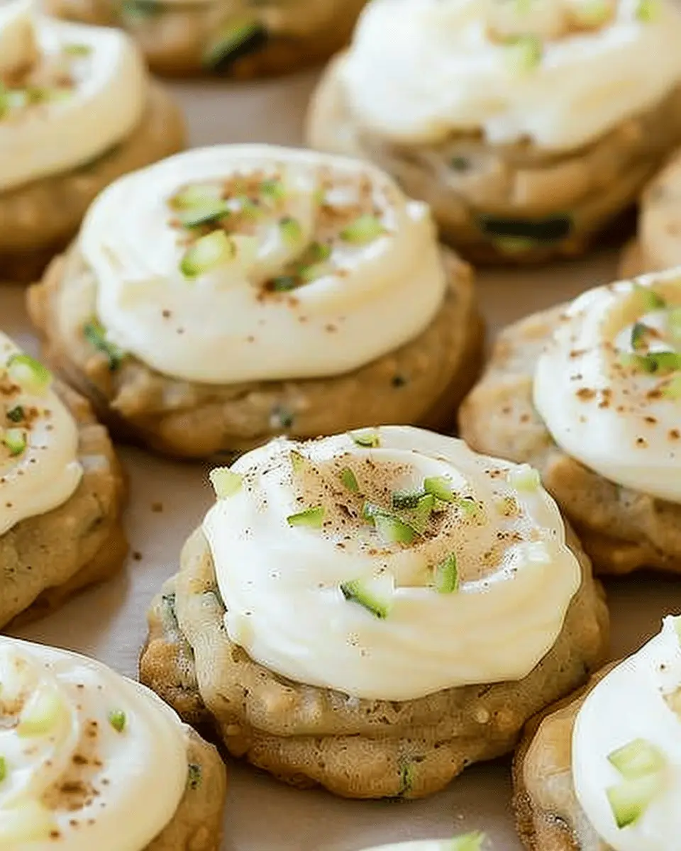 Zucchini Cookies: Easy Cream Cheese Frosting Delight