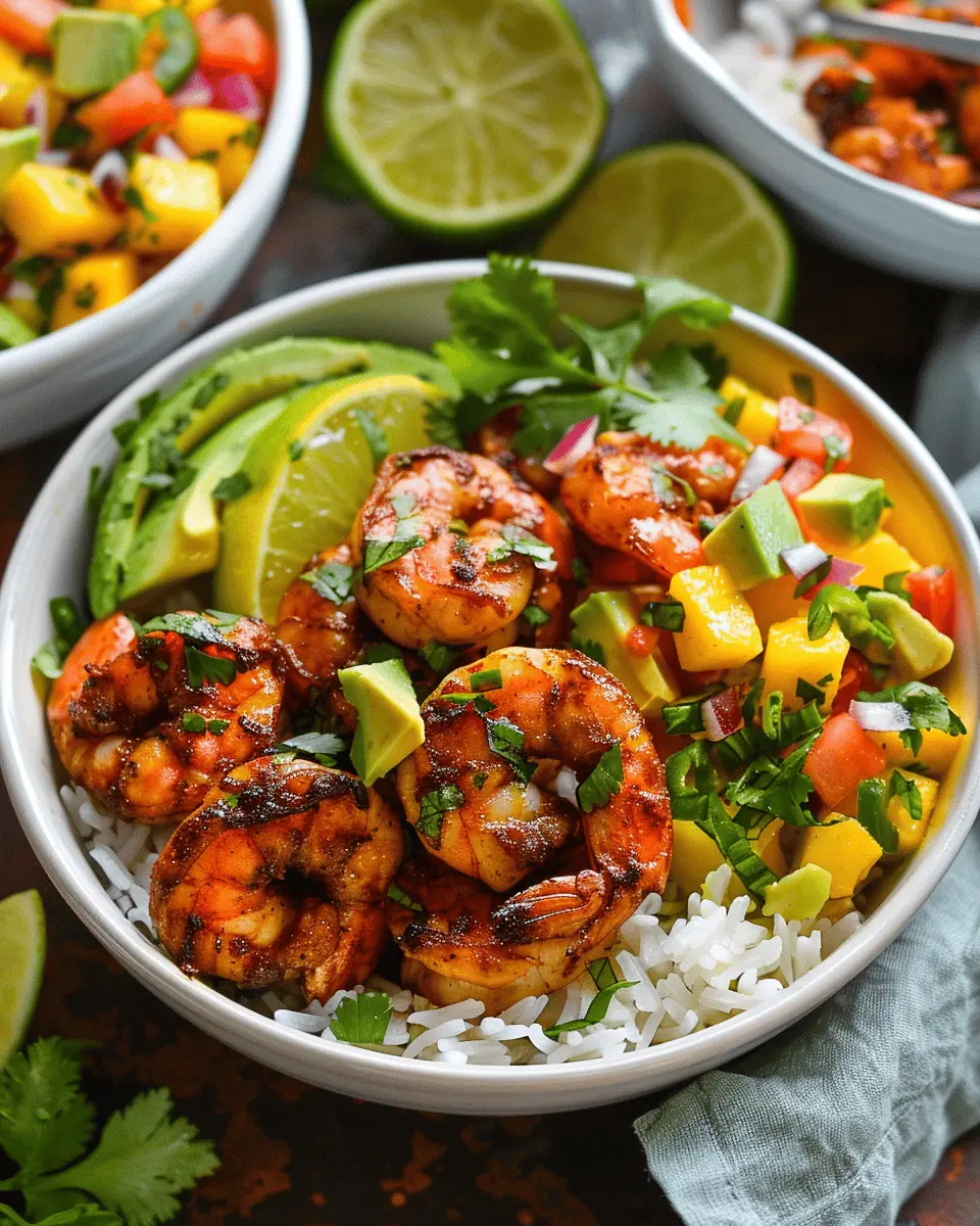 Chili Lime Shrimp Bowls: A Joyful Twist with Mango-Avocado Salsa