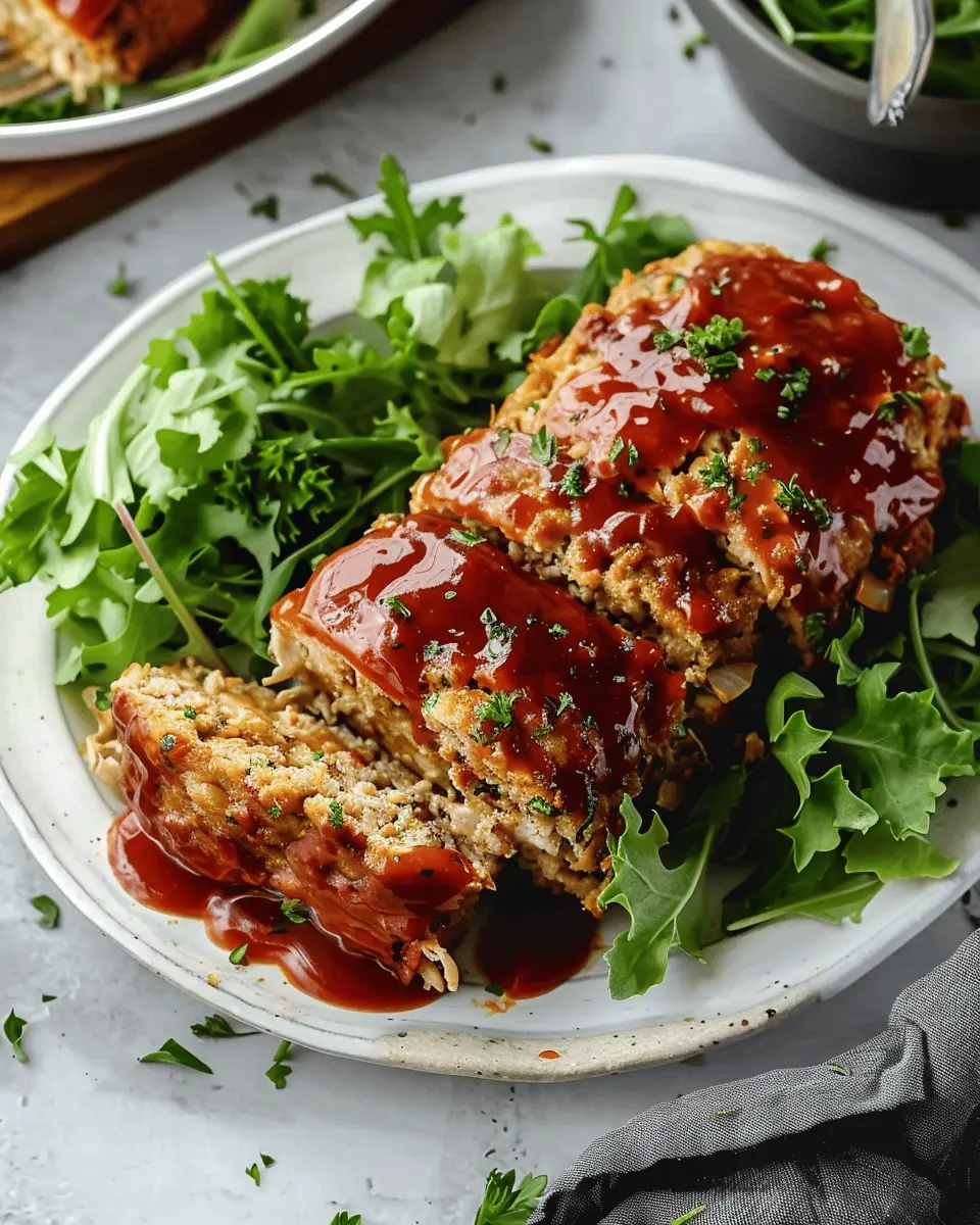 Easy Healthy Ground Chicken Meatloaf with Turkey Bacon Twist
