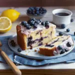 Lemon and blueberry drizzle cake