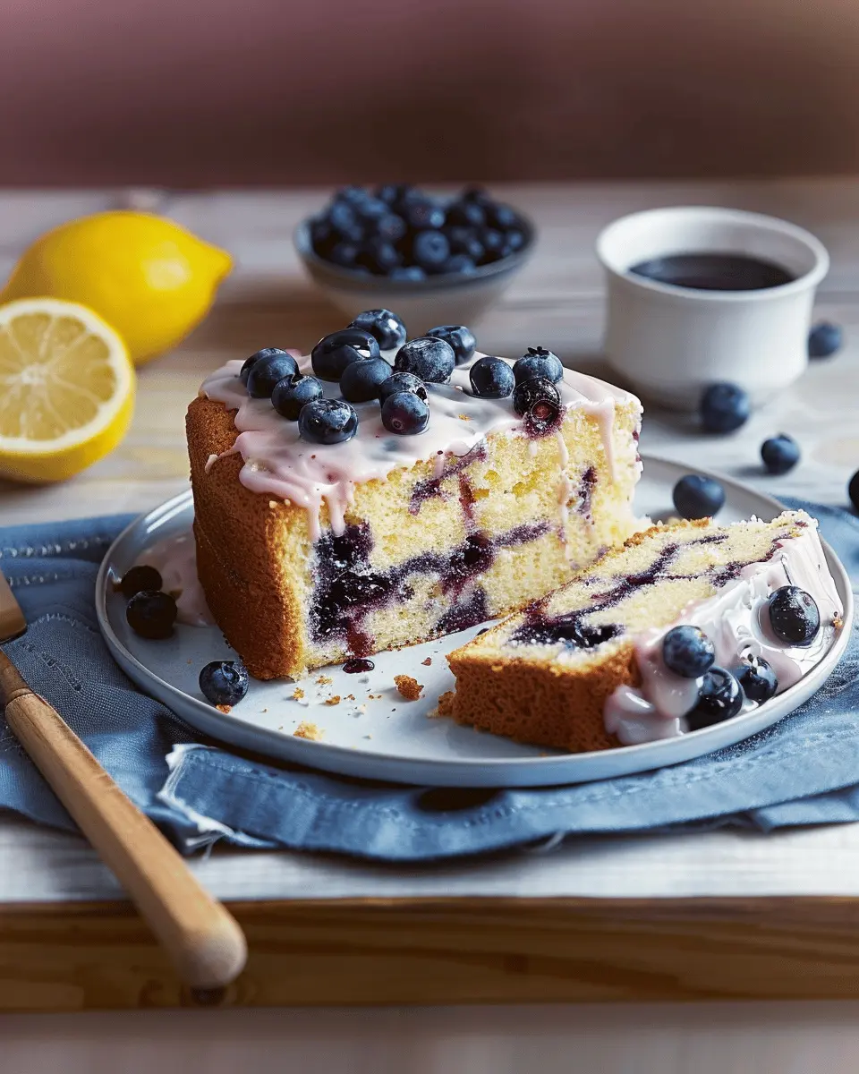 Lemon and blueberry drizzle cake: the best homemade treat