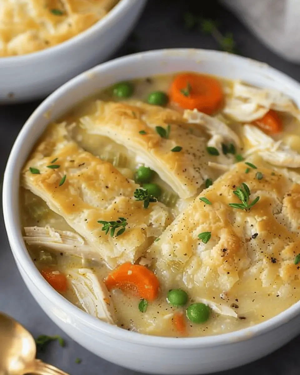 Chicken Pot Pie Soup: Easy Comfort Food with Turkey Bacon Twist