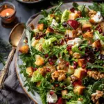 Christmas Salad with Honey Mustard Dressing.