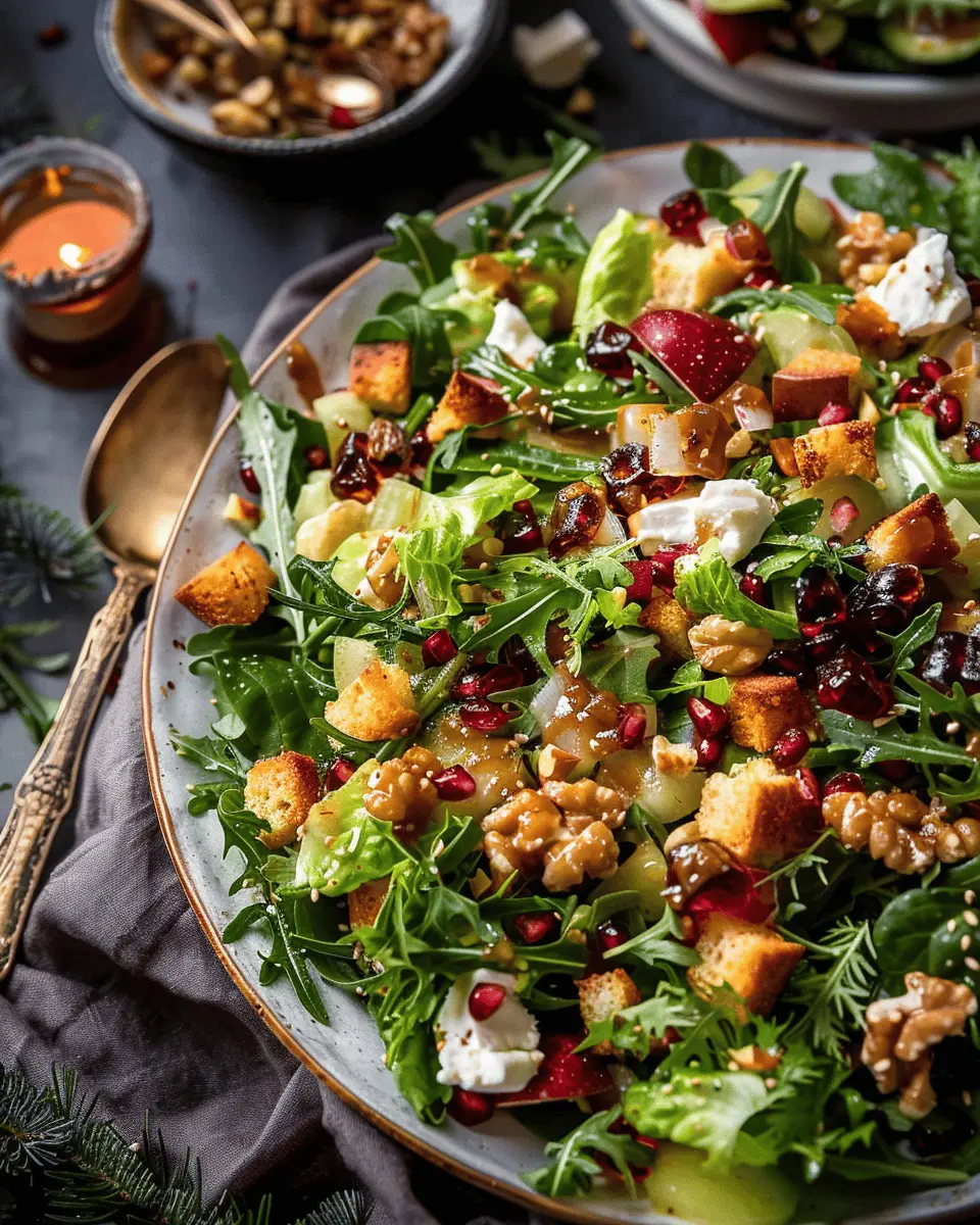 Christmas Salad with Honey Mustard Dressing: Easy Festive Flavor