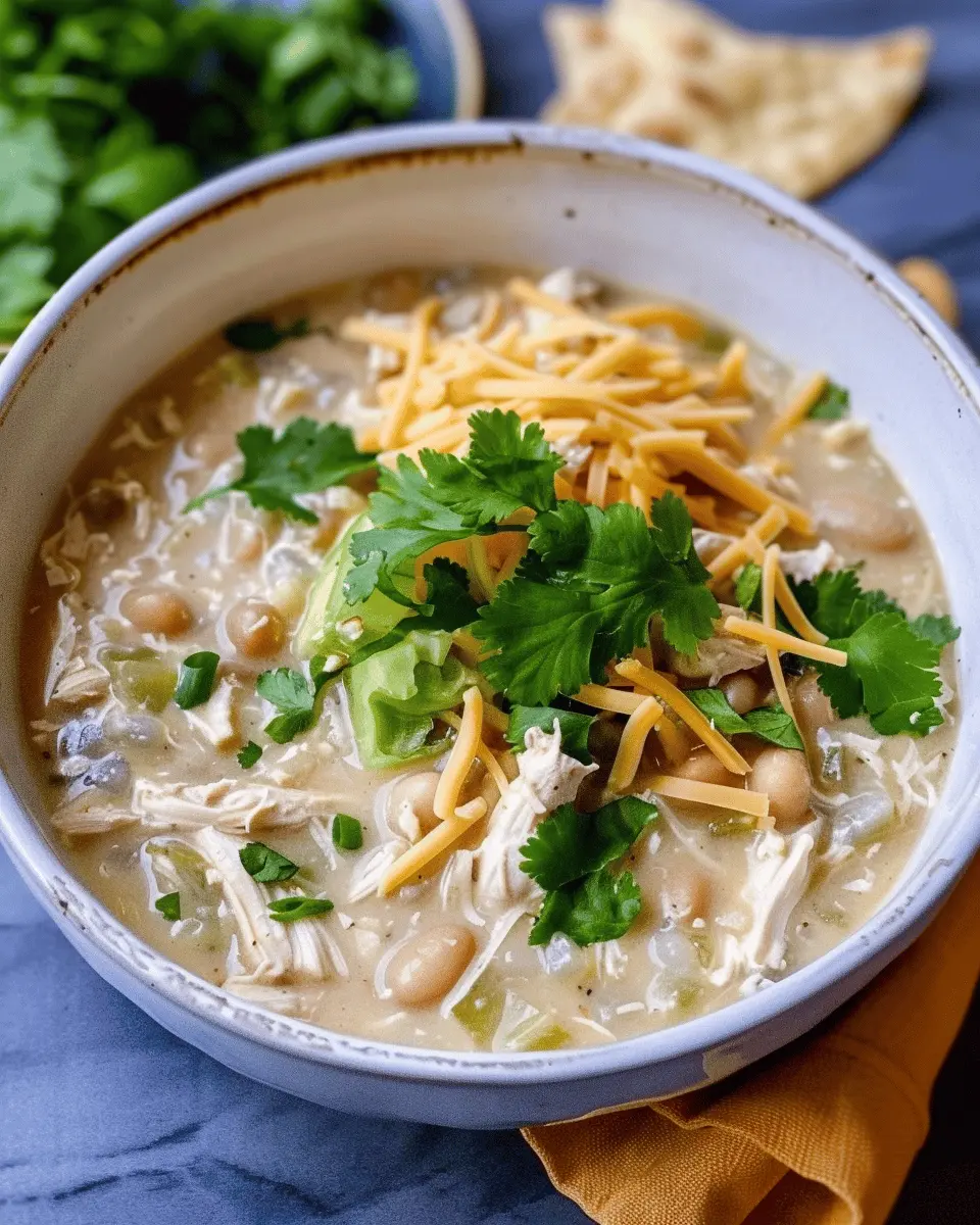 Slow Cooker White Chicken Chili: Creamy and Easy Comfort Dish