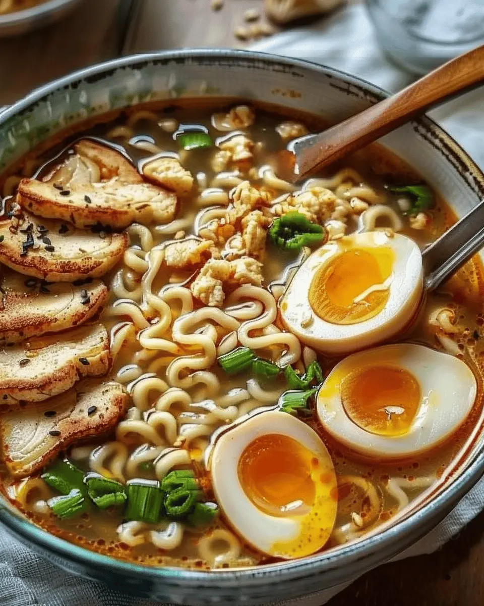 Homemade Ramen: Easy Comfort Bowl with Turkey Bacon and Chicken Ham