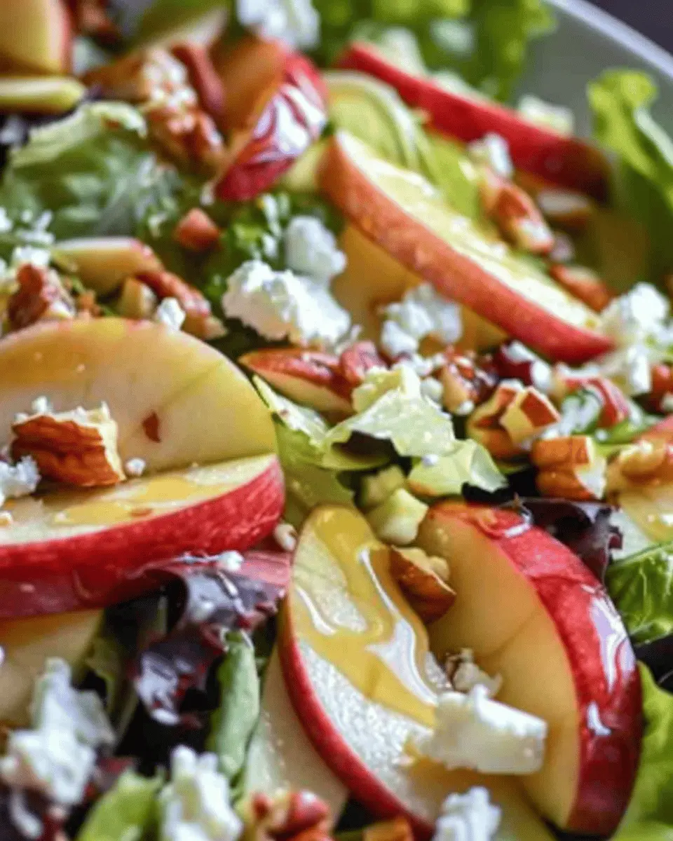 Autumn Harvest Honeycrisp Apple and Feta Salad with Turkey Bacon