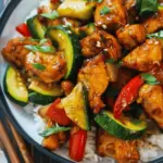 Zucchini Chicken Stir Fry in the Air Fryer