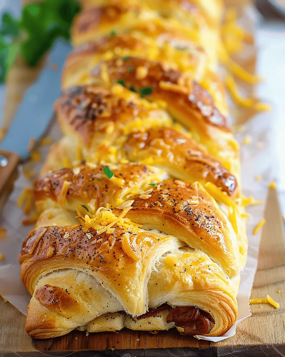 Easy Breakfast Braid: Indulgent Turkey Bacon & Chicken Ham Treat