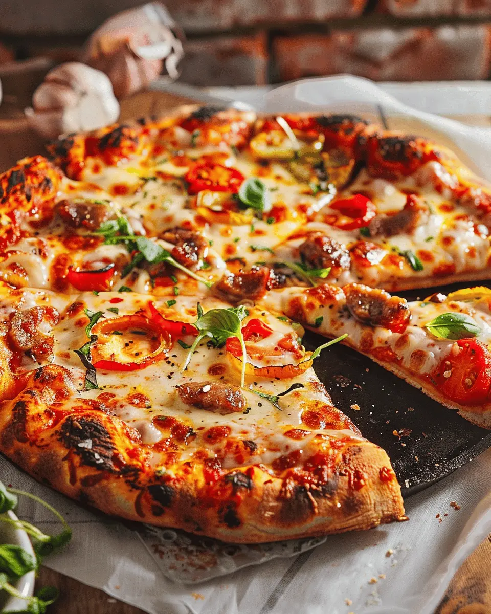 Cast Iron Pizza: The Best Turkey Bacon and Chicken Ham Delight