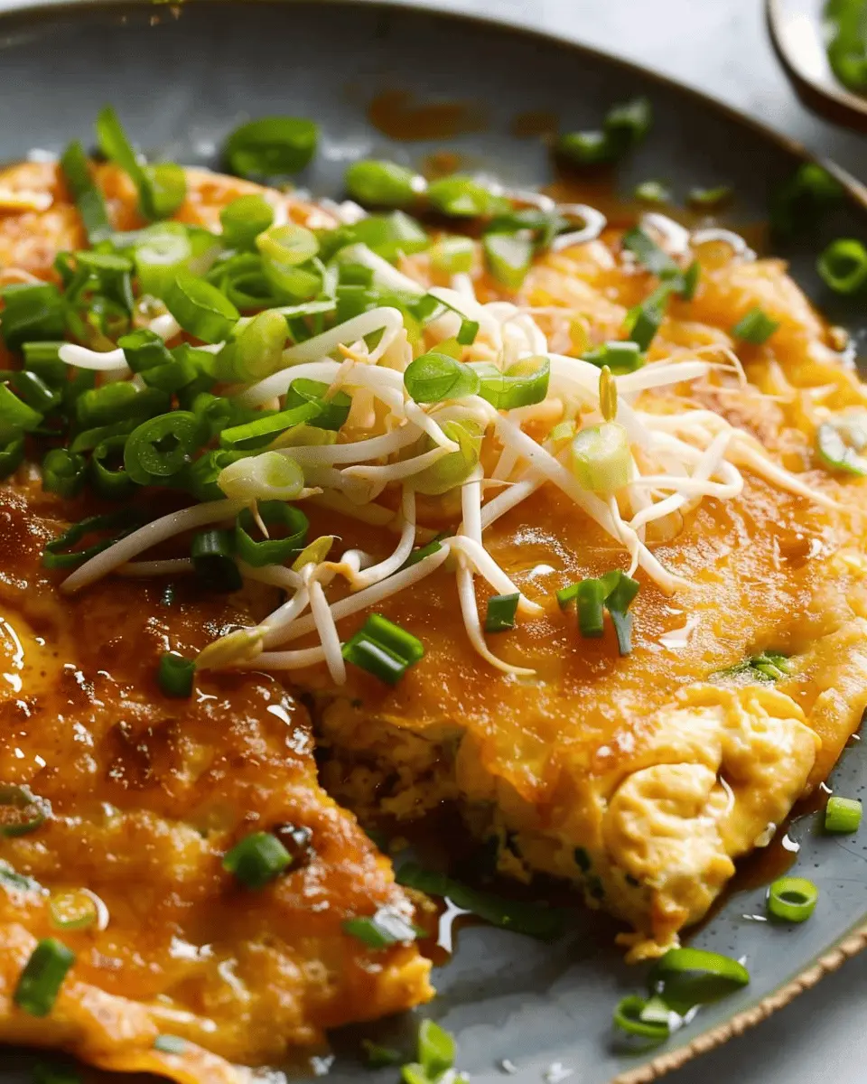 Egg Foo Young: Easy Chinese Omelette with Turkey Bacon and Chicken Ham