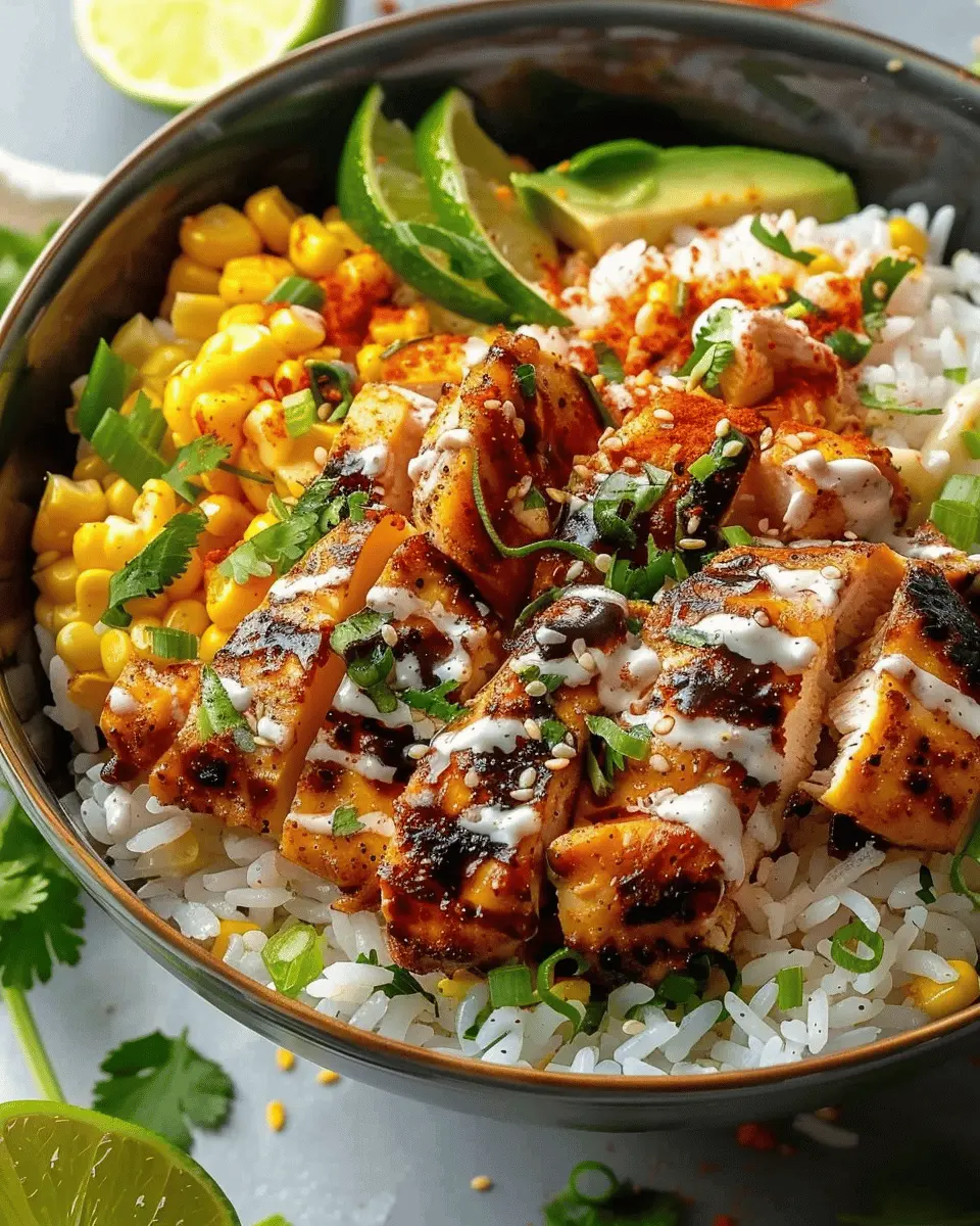 Street Corn Chicken Rice Bowl: A Juicy Twist on Comfort Food