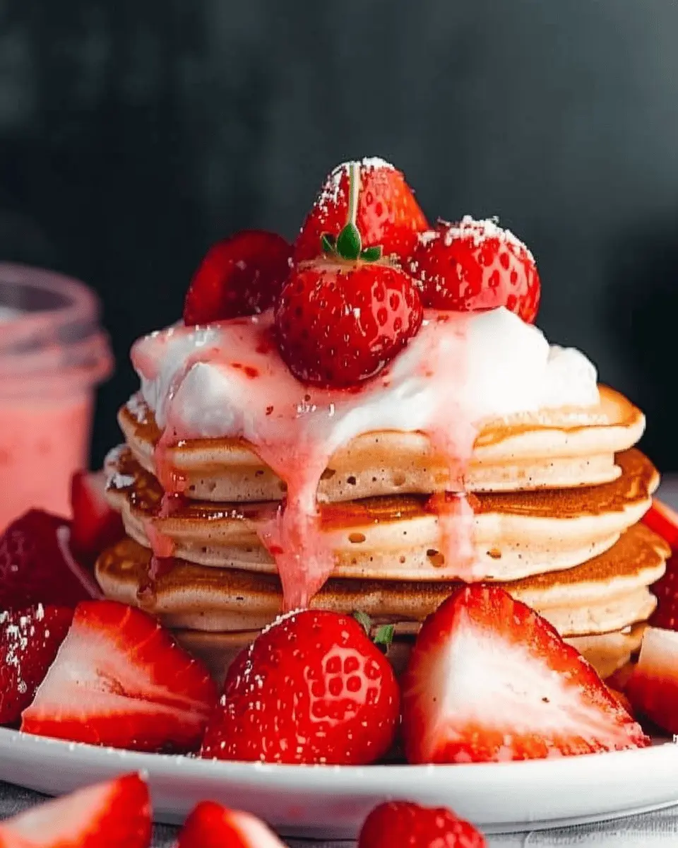 Strawberry Pancakes: The Best Easy Recipe with Turkey Bacon