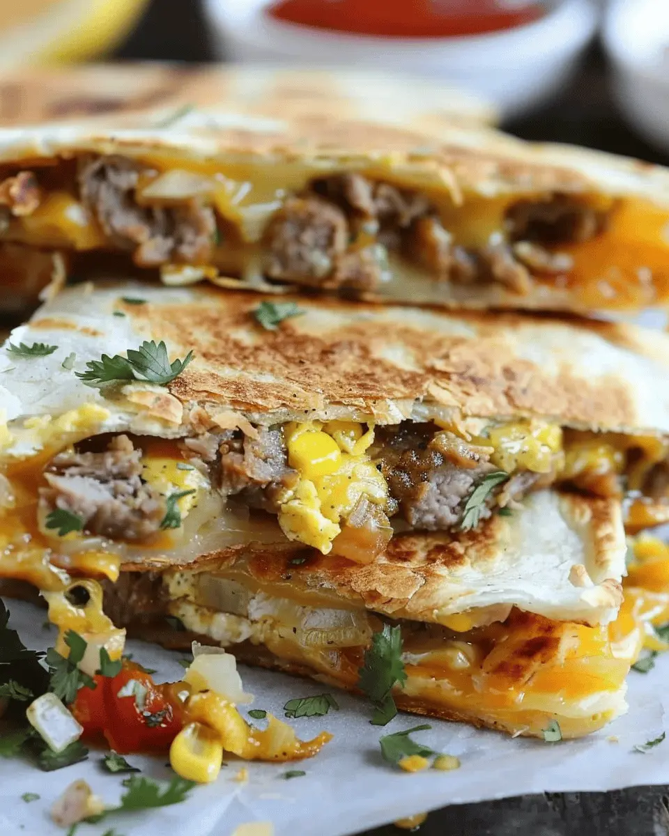 Sheet Pan Breakfast Quesadillas Recipe: Easy Turkey Bacon Delight