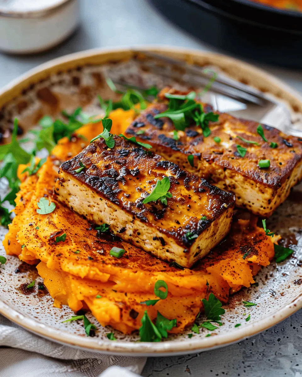 Tofu Steak with Mashed Sweet Potato: A Delightfully Easy Recipe
