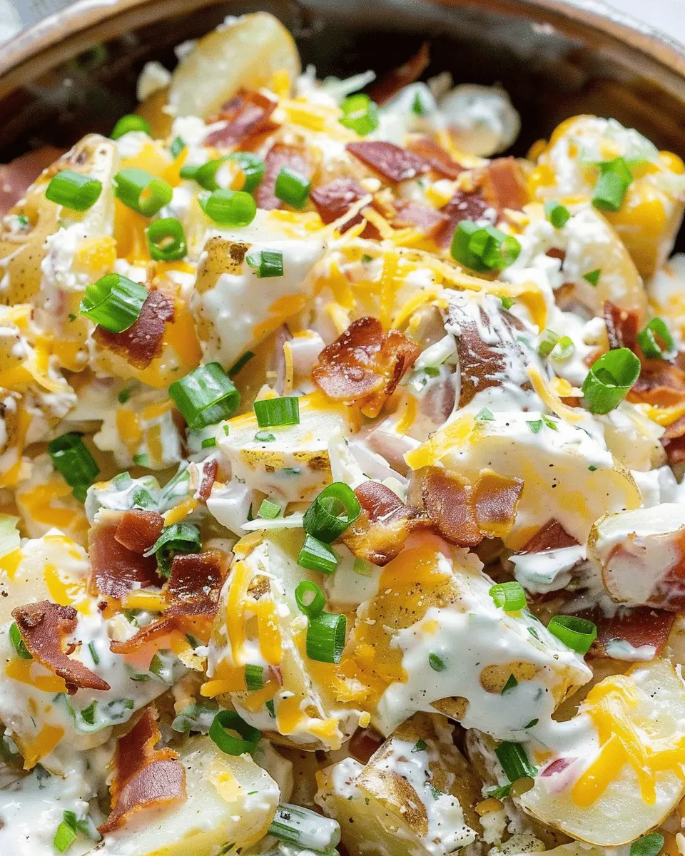 Loaded Baked Potato Salad: Indulgent Comfort with Turkey Bacon