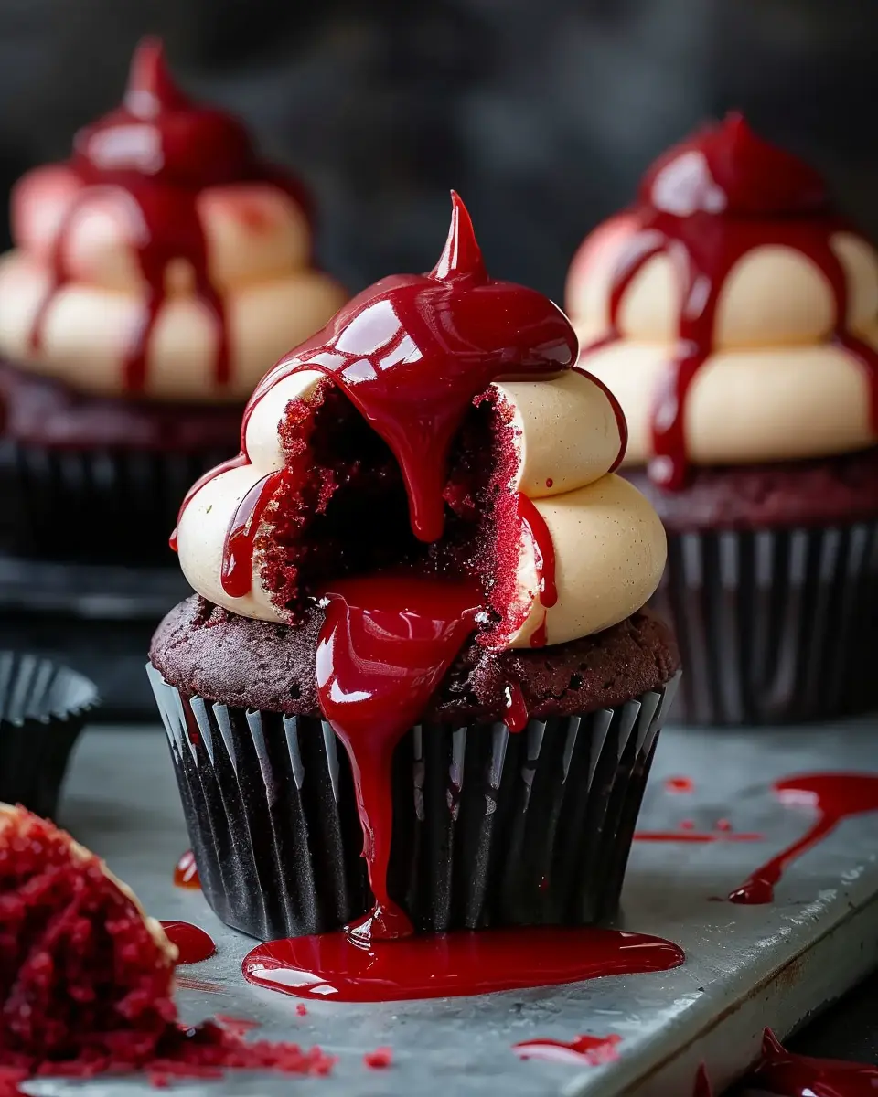 Halloween Vampire Bite Cupcakes: Indulgent Treats for Spooky Fun