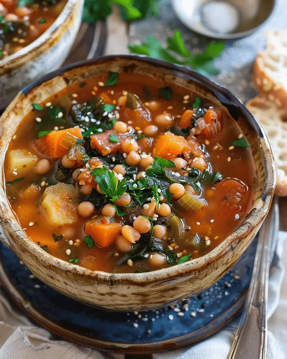 Mediterranean Soup: Hearty and Healthy with Turkey Bacon Delight