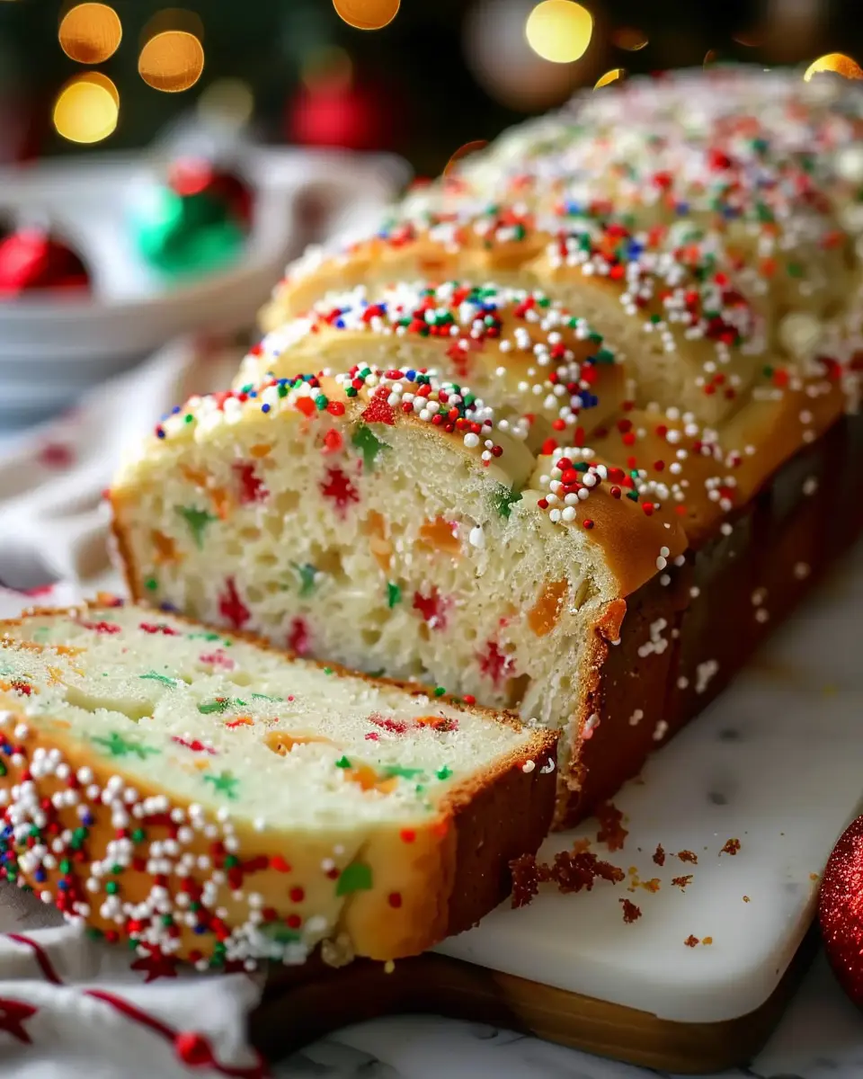 Christmas Sprinkle Buttermilk Bread: The Best Moist Festive Treat