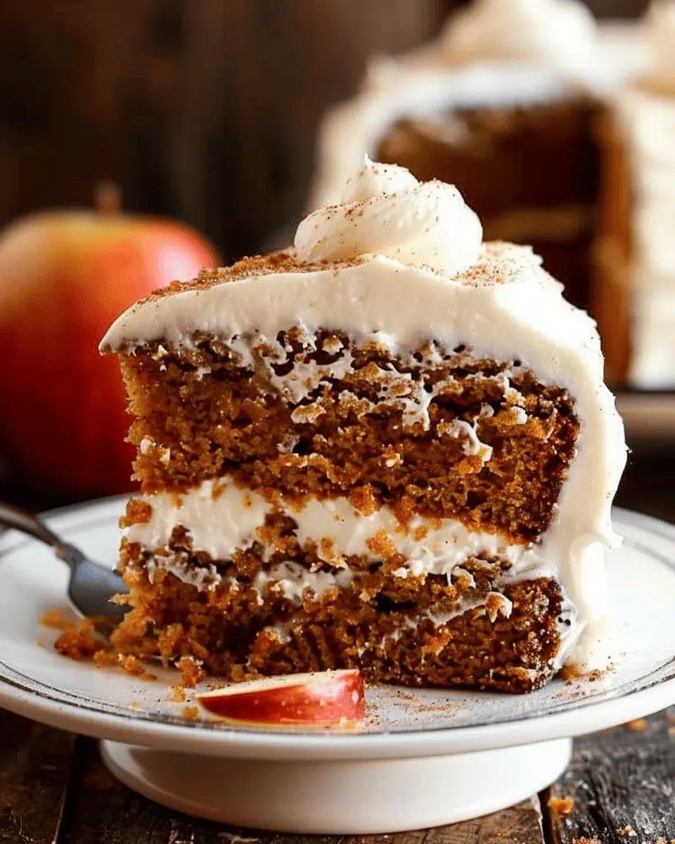 Apple Spice Cake with Cream Cheese Frosting: A Cozy Indulgence