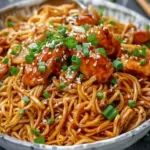 Sticky Garlic Chicken Noodles