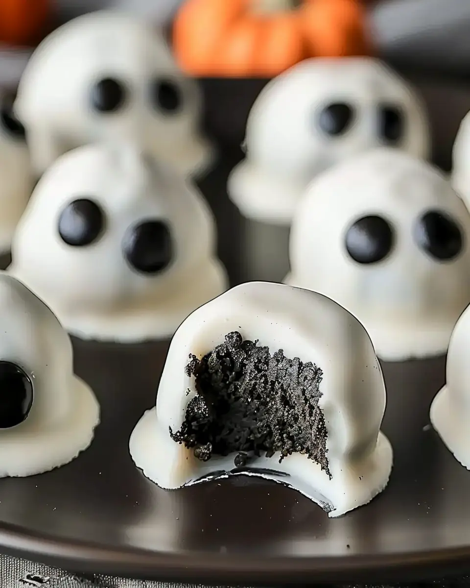 ghost oreo ball truffles: easy no-bake Halloween treats to make