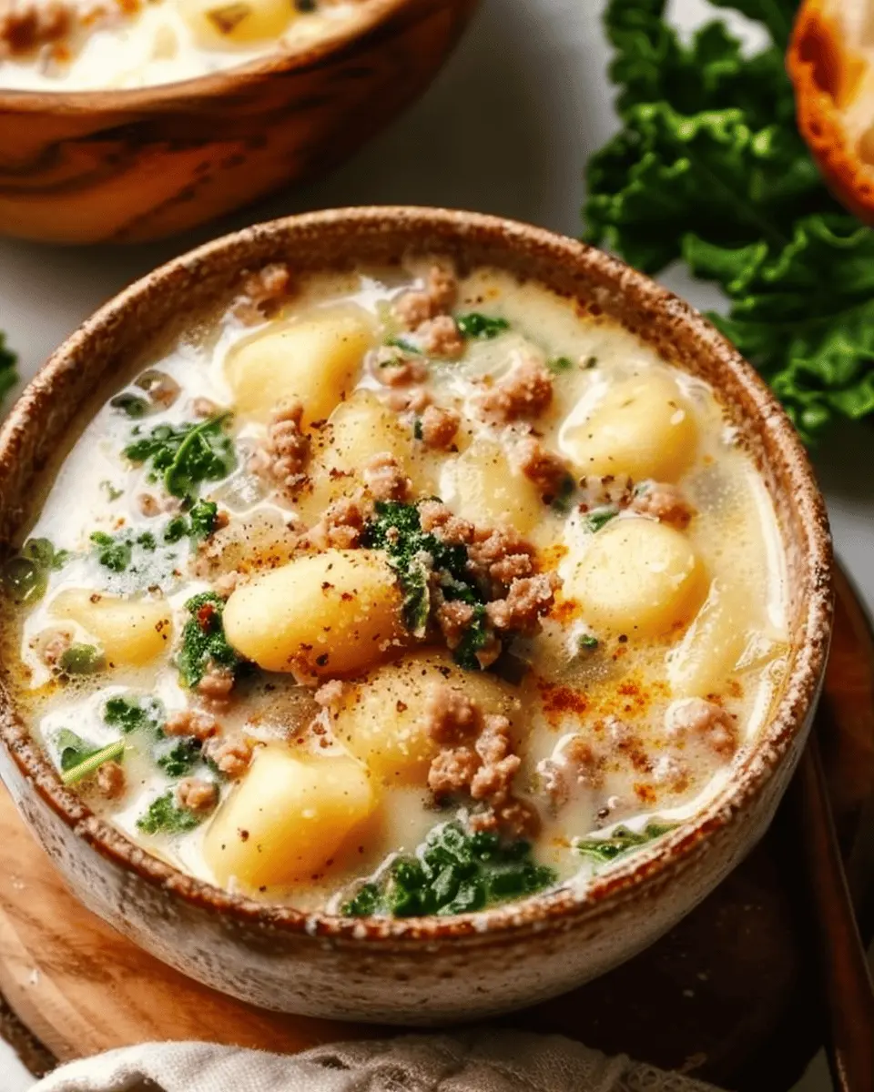 Easy Gnocchi Zuppa Toscana with Turkey Bacon and Chicken Ham Delight