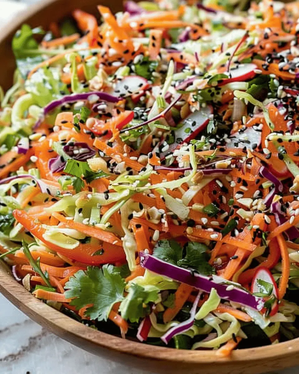 Asian Crunch Salad with Ginger Dressing: Easy Meal Prep Delight