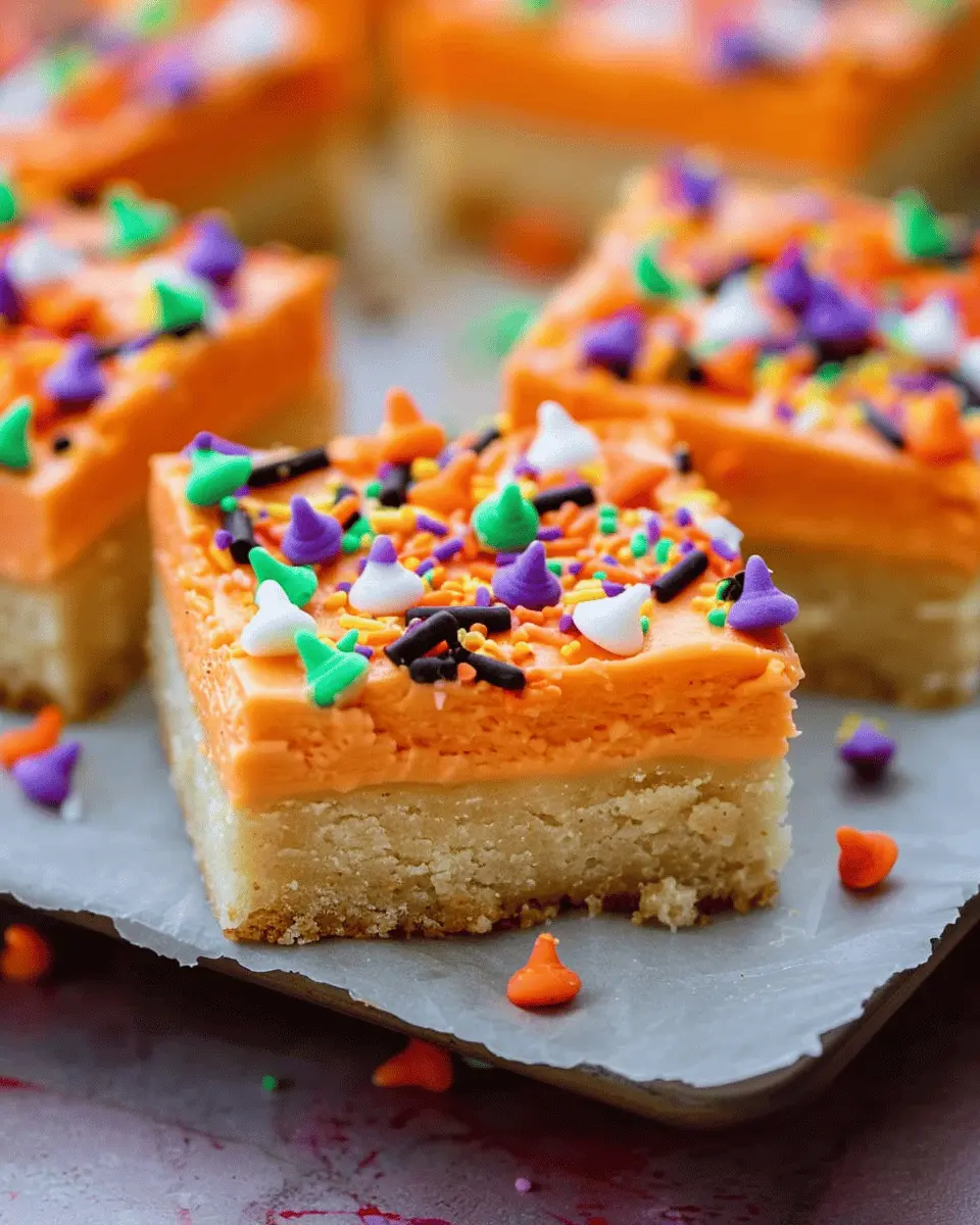 Halloween Frosted Sugar Cookie Bars: Easy Treats for Spooky Fun