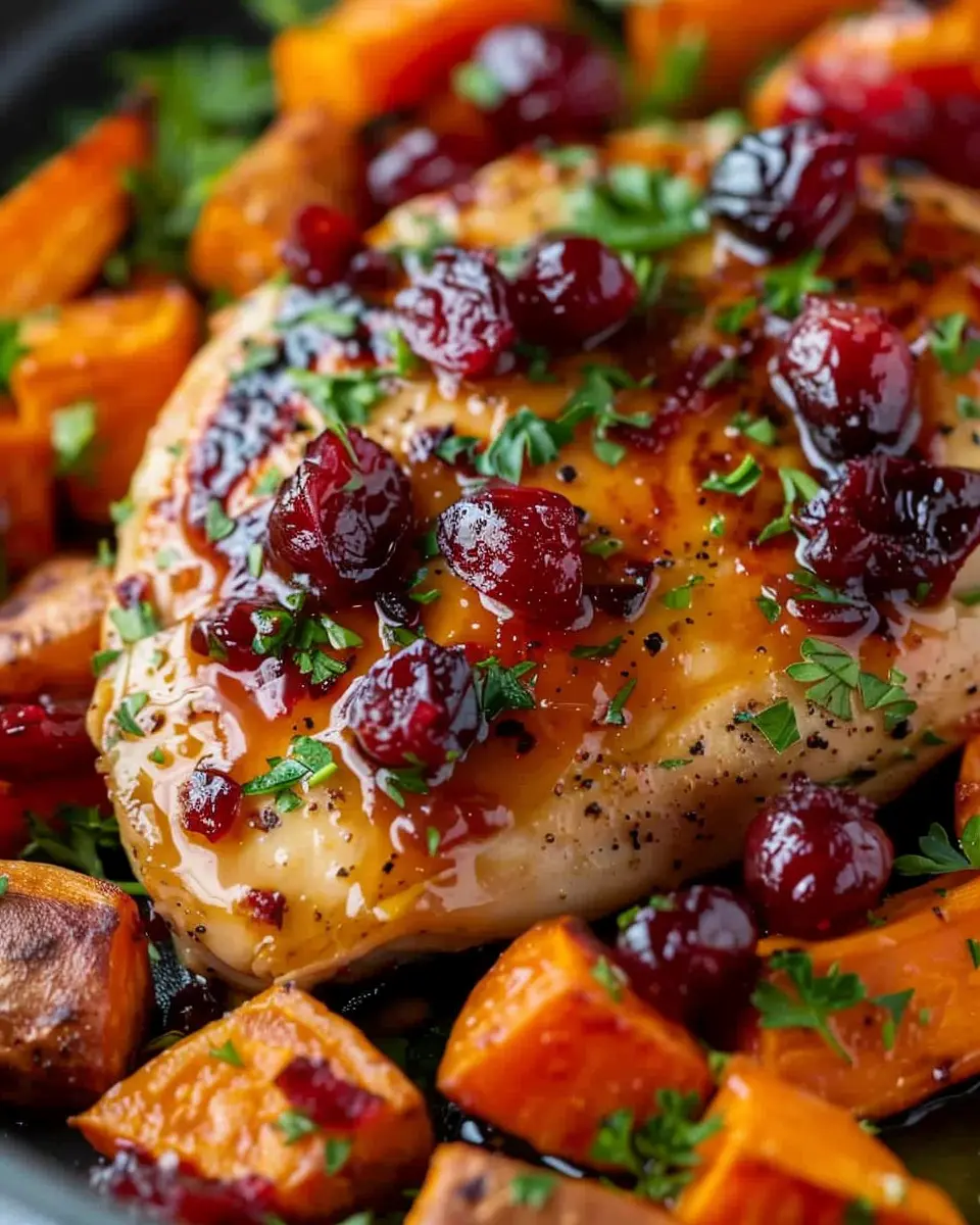 Cranberry Glazed Chicken: Easy Recipe with Carrots &amp; Sweet Potatoes