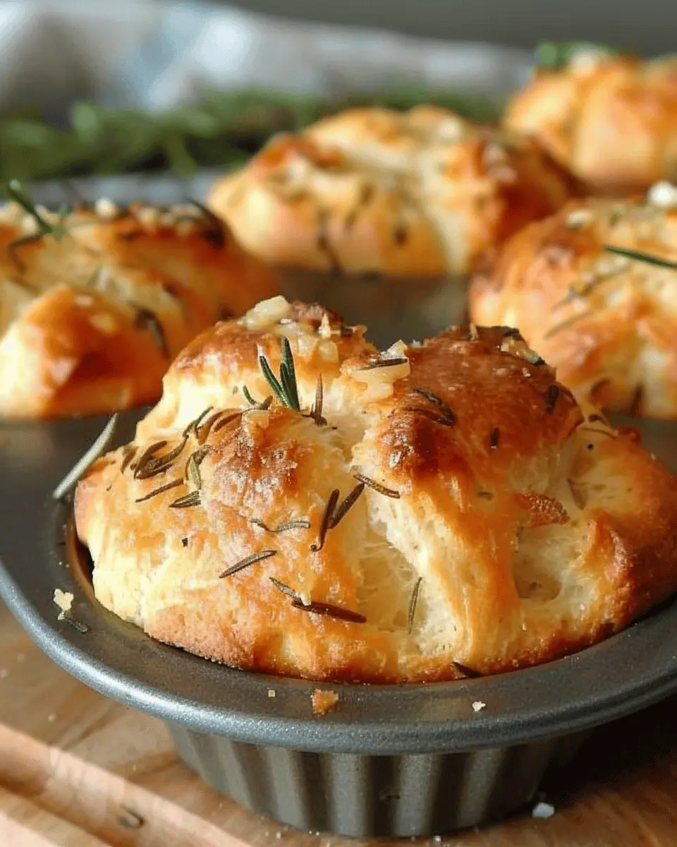 Rosemary Garlic Focaccia Muffins: Easy Homemade Delights