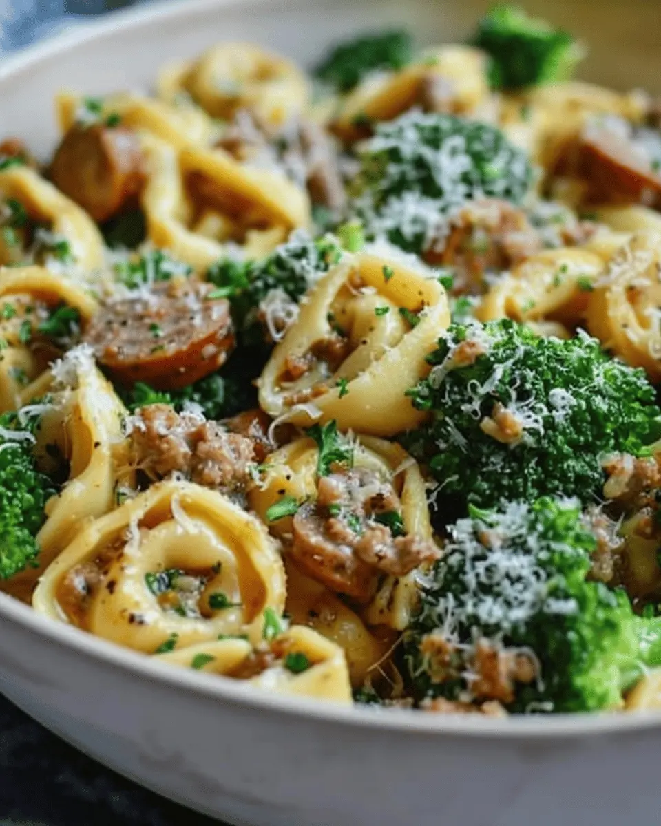 Garlic Parmesan Tortellini: A Easy Delight with Sausage and Broccoli