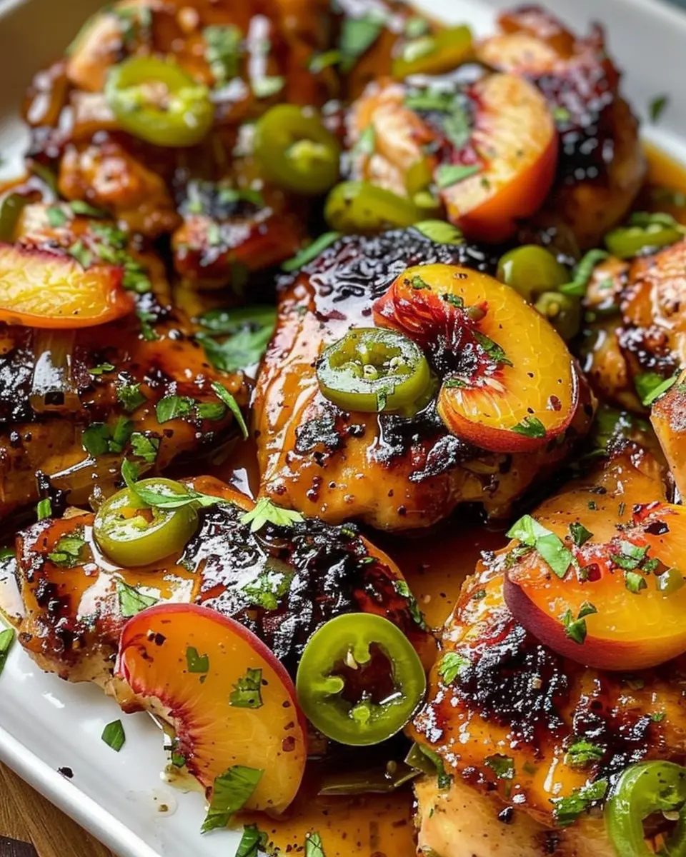 Jalapeno Peach Chicken: Juicy Flavor with Turkey Bacon Twist