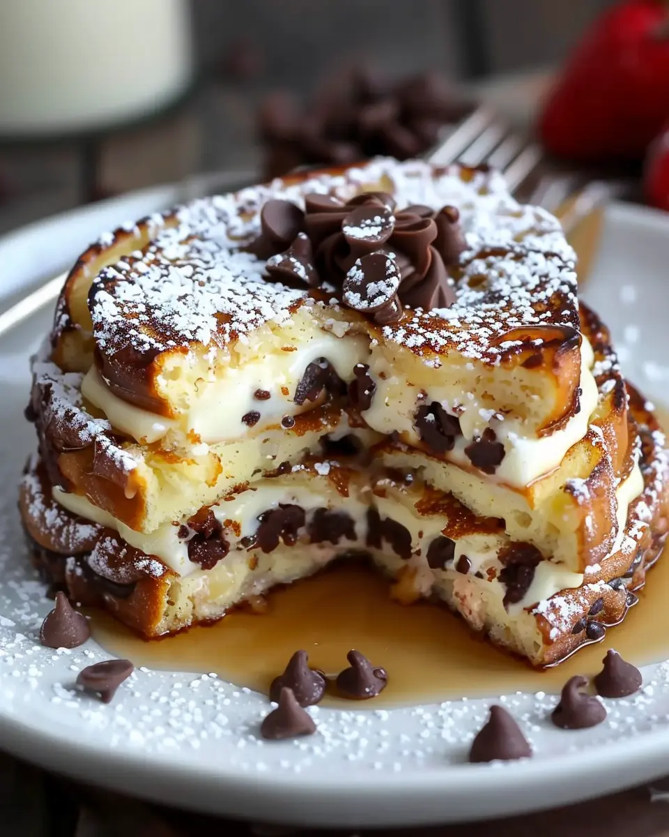 Decadent Cannoli Stuffed French Toast with Turkey Bacon Bliss