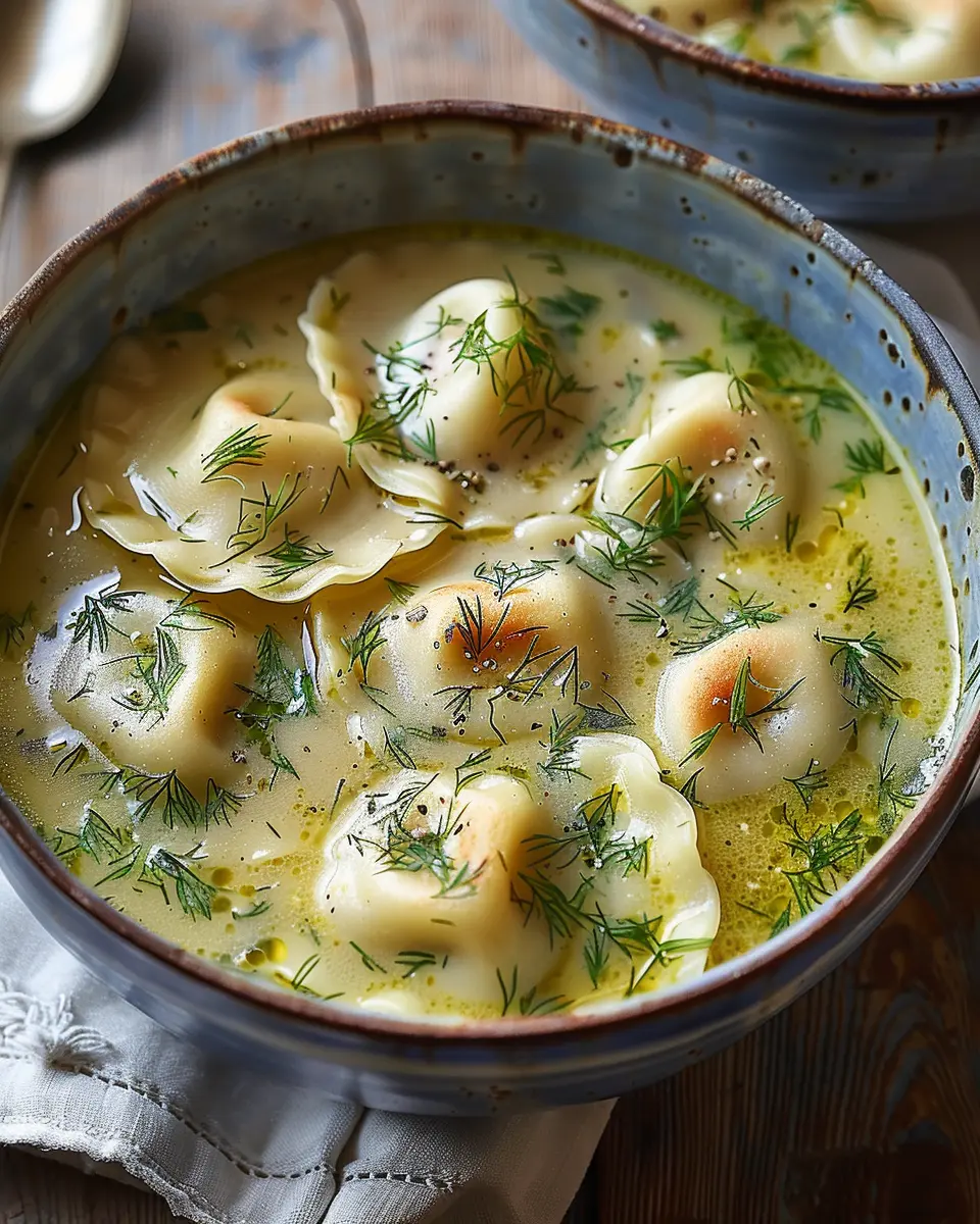 Easy Pierogi Dill Soup: A Comforting Bowl of Joy with Turkey Bacon