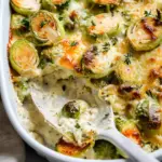 Garlicky Creamy Brussels Sprouts Au Gratin