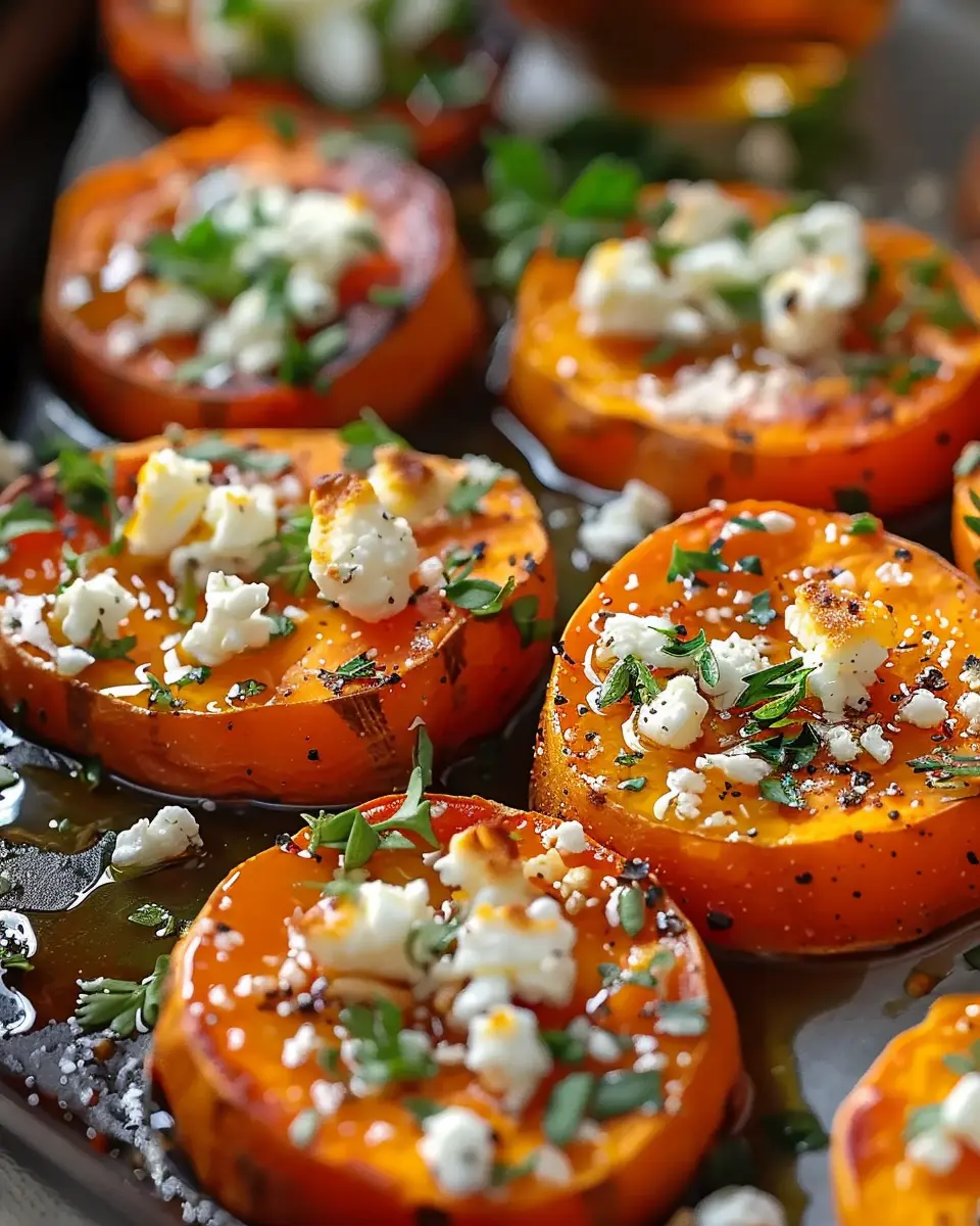 Roasted Sweet Potato Rounds with Honey &amp; Feta: A Delicious Twist