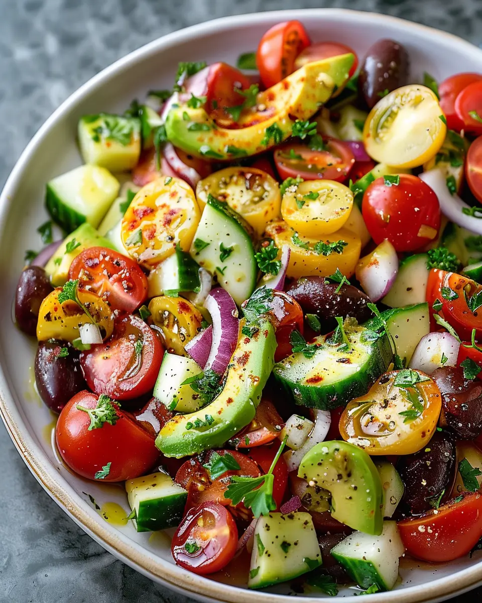 Zesty Mediterranean Avocado Salad: Easy, Fresh &amp; Delicious Recipe