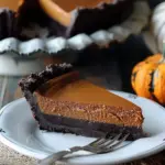 Simple Dark Chocolate Pumpkin Tart