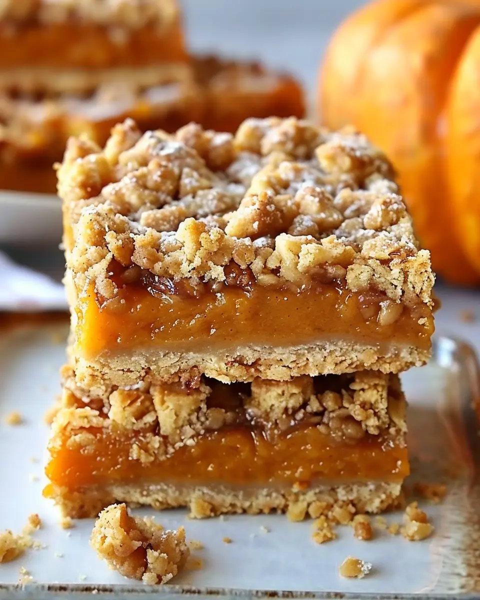Pumpkin Pie Crumble Bars: Easy and Irresistibly Delicious Fall Dessert