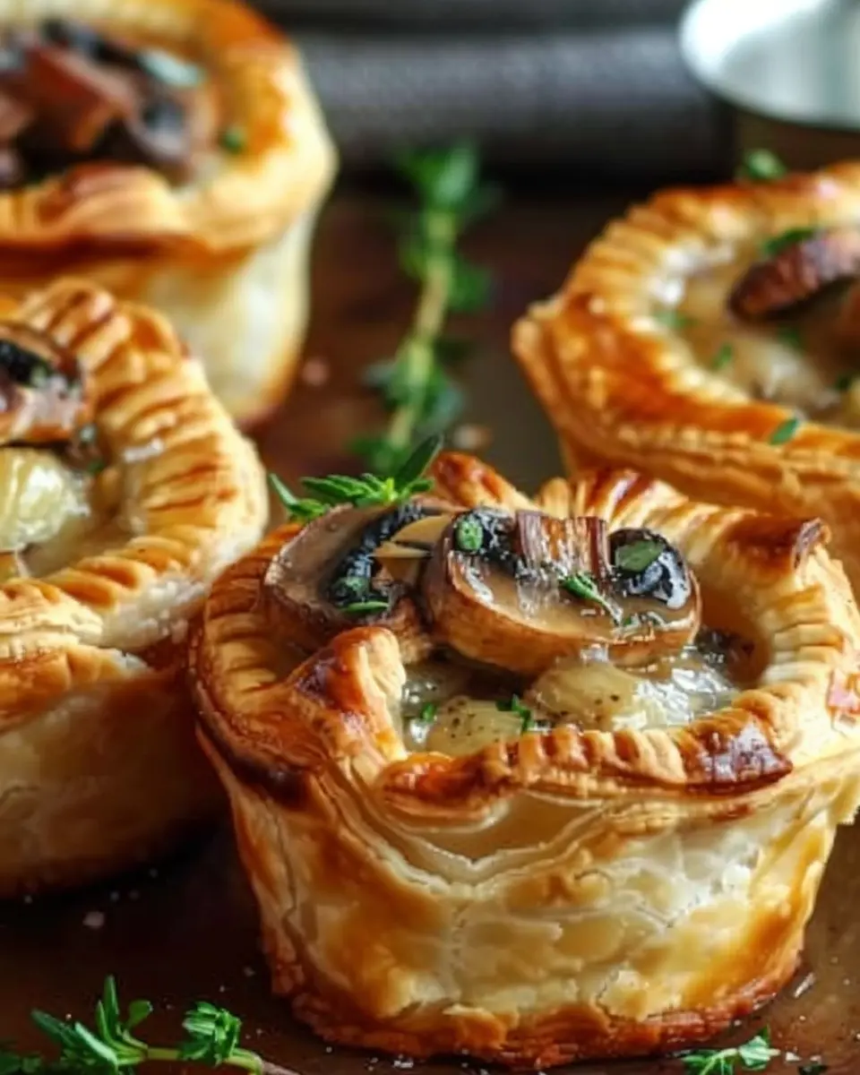 Mini Mushroom &amp; Gruyère Pot Pies – Easy Savory Individual Bakes